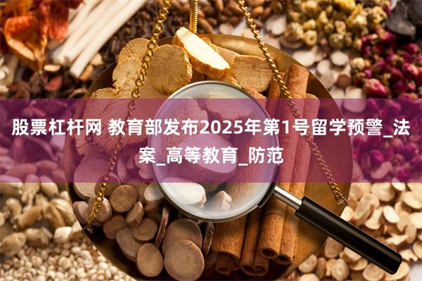 股票杠杆网 教育部发布2025年第1号留学预警_法案_高等教育_防范