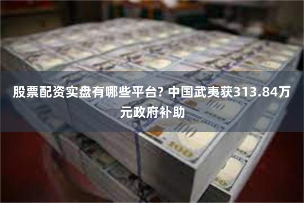 股票配资实盘有哪些平台? 中国武夷获313.84万元政府补助