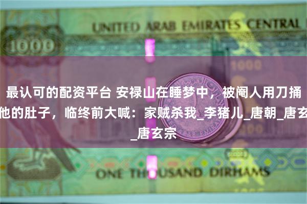 最认可的配资平台 安禄山在睡梦中，被阉人用刀捅进他的肚子，临终前大喊：家贼杀我_李猪儿_唐朝_唐玄宗